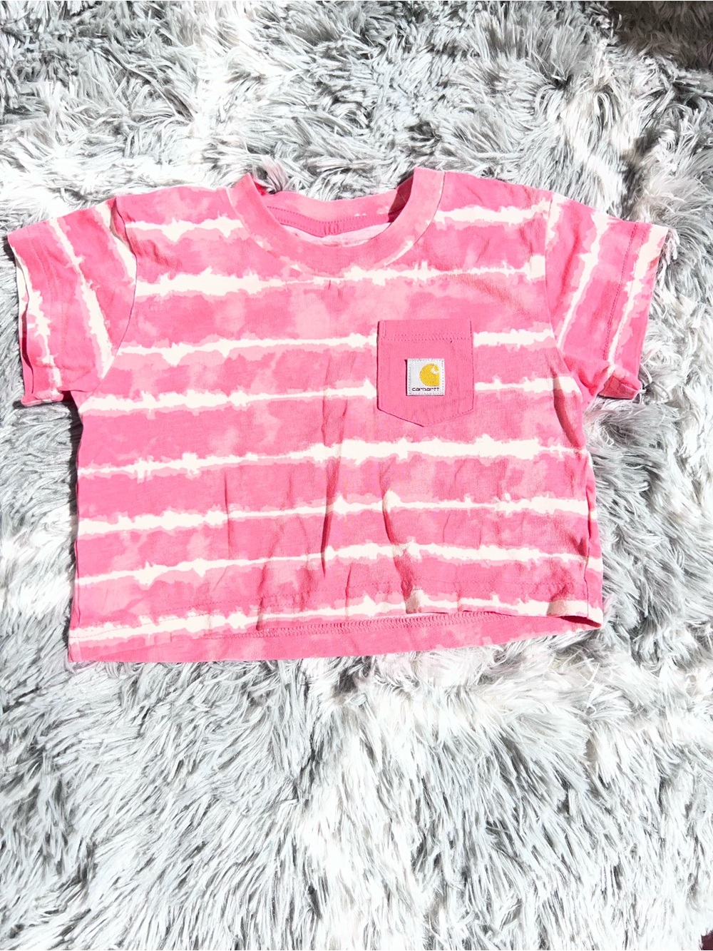 Carhart Pink Tie-Dye Pocket Tee